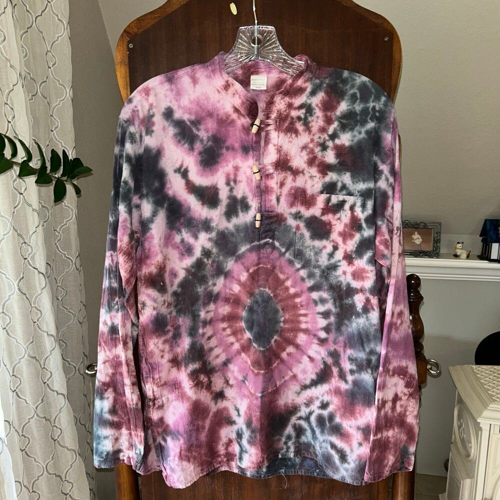 Siddhartha vintage tie dye purple Hippie Boho Indie Festival Buddha Grunge S/M